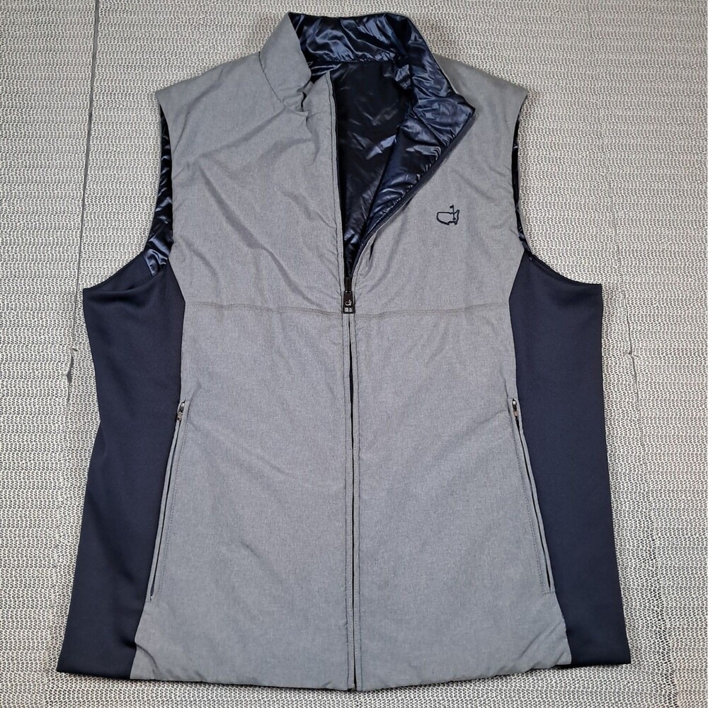 Masters Vest Mens XLarge Gray Blue Golf  Reversible Italy Clubhouse Collection